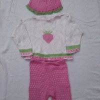 Лот kомплекти за бебе ръчно плетиво от 0 до 6 месеца, снимка 1 - Комплекти за бебе - 42933625