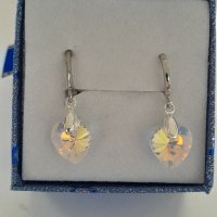 Сребърни обеци Swarovski 925, снимка 1 - Обеци - 43423328