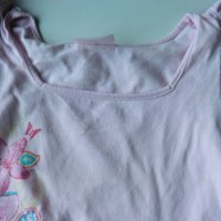розова туника с цветя, снимка 3 - Детски Блузи и туники - 37322348