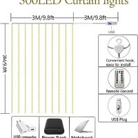 Нови водоустойчиви светлини за завеси Декорация Дом Украса Коледа, снимка 2 - Други - 42937638