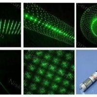 50mW Зелен лазер с 5 дискотечни приставки, снимка 1 - Къмпинг осветление - 28465980