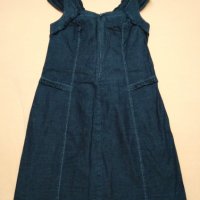 Дънкова рокля с цял цип отпред подходяща за бременни и кърмещи мамчета, снимка 1 - Дрехи за бременни - 39639789
