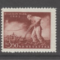 Хърватия 1945 - Мi №179 - марка  серия чиста, снимка 1 - Филателия - 44025785