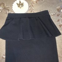 черна еластична къса пола пеплум Zara , снимка 4 - Поли - 23040030