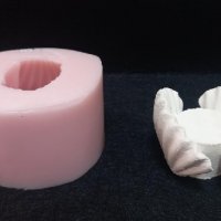 3D Отворена мида с поставка силиконов молд форма калъп гипс свещ, снимка 2 - Форми - 36963174