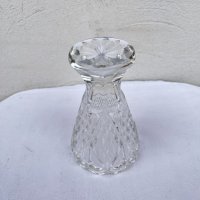 Стъклена кристална ваза. №1203, снимка 3 - Антикварни и старинни предмети - 34813430