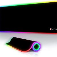 RuoCherg RGB игрална подложка за мишка 800x300,за геймъри,противоплъзгаща гумена основа и водоустойч, снимка 4 - Други - 43283907