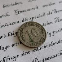 Райх монета - Германия - 10 пфенига | 1899г.; серия D, снимка 1 - Нумизматика и бонистика - 28152868