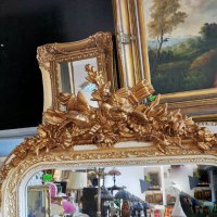 Голямо огледало "Луи XV" (бяло / златно), снимка 2 - Огледала - 39999156