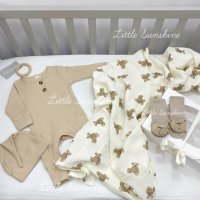 Organic Baby Bear - ЛИМИТИРАНА подаръчна кутийка за бебе, 4 части, снимка 1 - Комплекти за бебе - 43983728