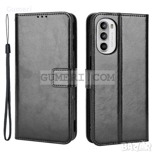 Motorola Moto G82 - Тефтер Стойка - Черен, снимка 1