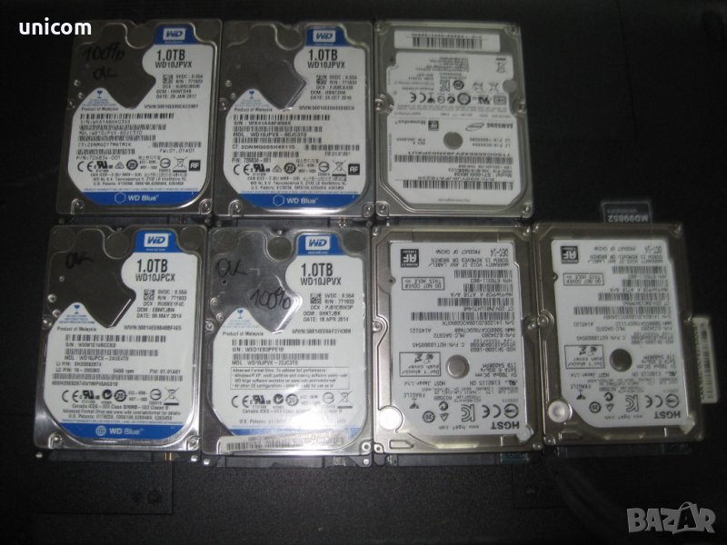 1TB хард дискове 2.5" без лоши сектори 100% работещи, снимка 1