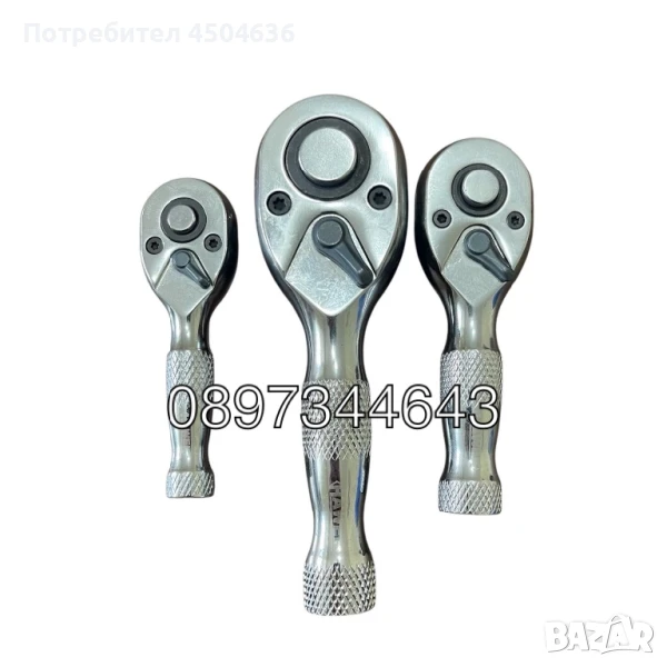 Тресчотки мини комплект 3 части HAWEK – 1/2", 3/8" и 1/4", 72 зъба,, снимка 1