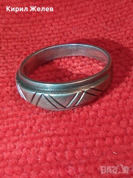 СТАР СРЕБЪРЕН РЪЧНО ИЗРАБОТЕН и ОРНАМЕНТИРАТ ПРЪСТЕН ВИСОКА ПРОБА СРЕБРО ВИНТИДЖ БИЖУ 26801, снимка 1