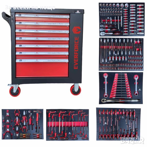 Професионален шкаф с инструменти EVERFORCE 251 части, снимка 1