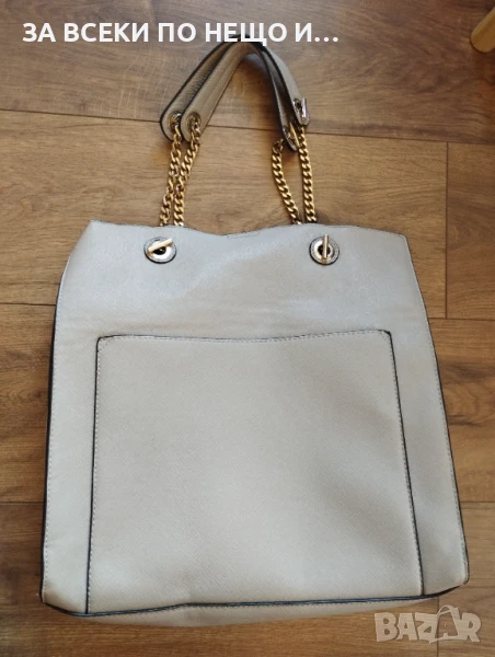 Голяма дамска бежова чанта, снимка 1
