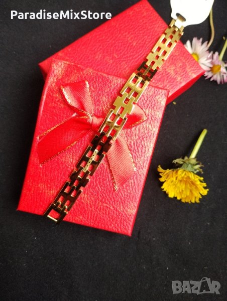 Златиста гривна подходяща за мъже и жени, снимка 1