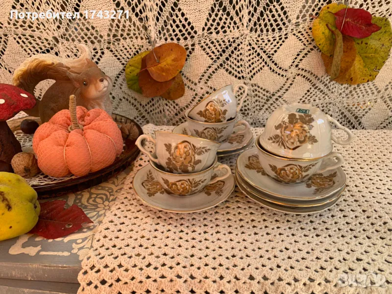 Бароков сервиз за кафе произведен в Коста Йорданов Видин, снимка 1