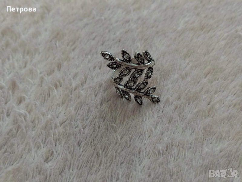 Сребърен пръстен с камъни , снимка 1