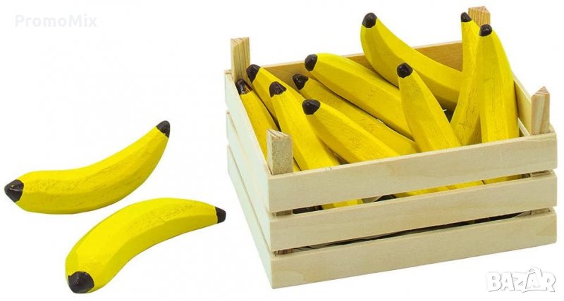 Детска дървена играчка щайга с банани Goki Bananas Fruit Crate Toy 51670, снимка 1