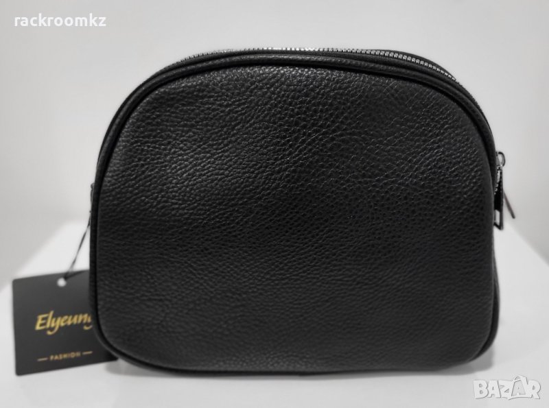 Mалка дамска чанта в черен цвят с дълга дръжка, снимка 1