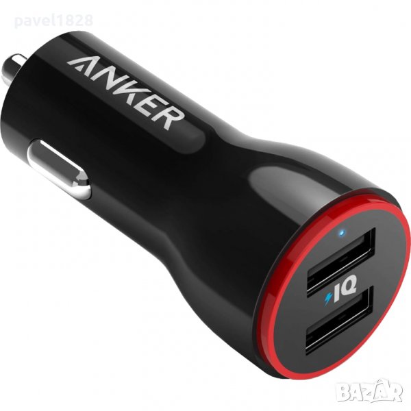 Anker 24W/4.8A-зарядно за телефон за кола, с PowerIQ, (A2310012), снимка 1