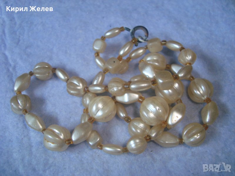 СТАРО ПЕРЛЕН ТИП РЕТРО КОЛИЕ АР НУВО СТИЛ ГЕРДАН ОГЪРЛИЦА 29091, снимка 1
