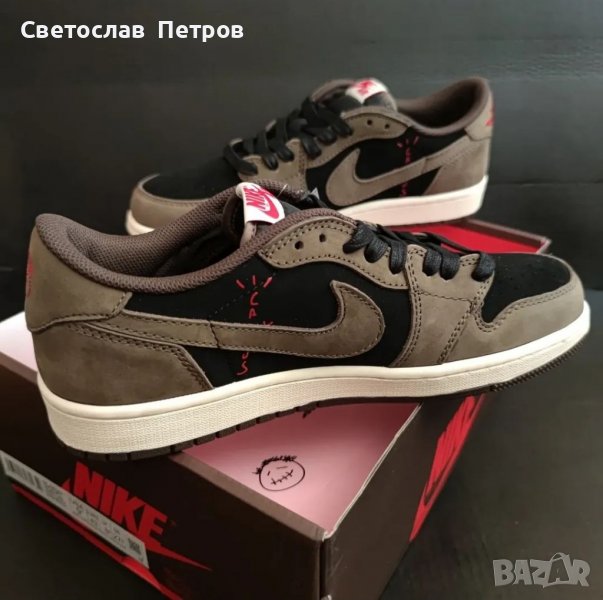 Оригинални Travis Scott Cactus Jack Nike Air Jordan 1 Low 43 42, снимка 1