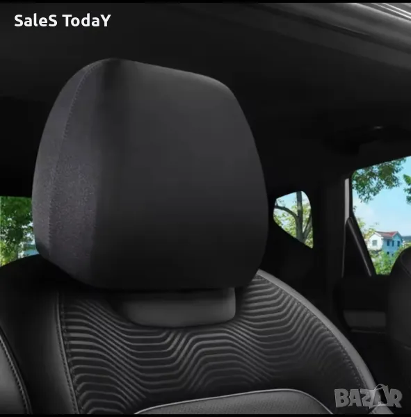 Калъф за подглавник в черен цвят, 2бр в комплект , снимка 1