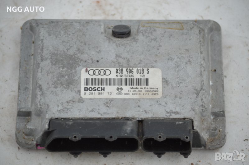 Компютър двигател BOSCH 0 281 001 721, 038 906 018 S за Audi A4 1.9 AFN, снимка 1