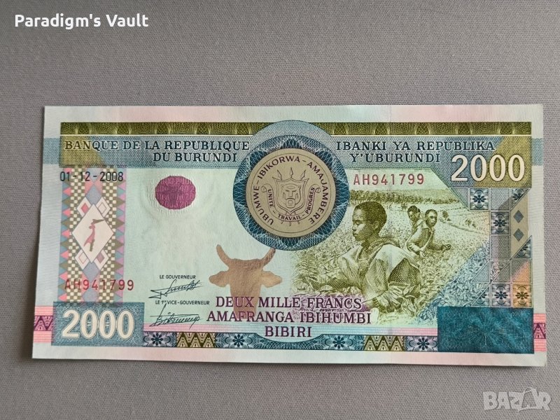 Банкнота - Бурунди - 2000 франка UNC | 2008г., снимка 1
