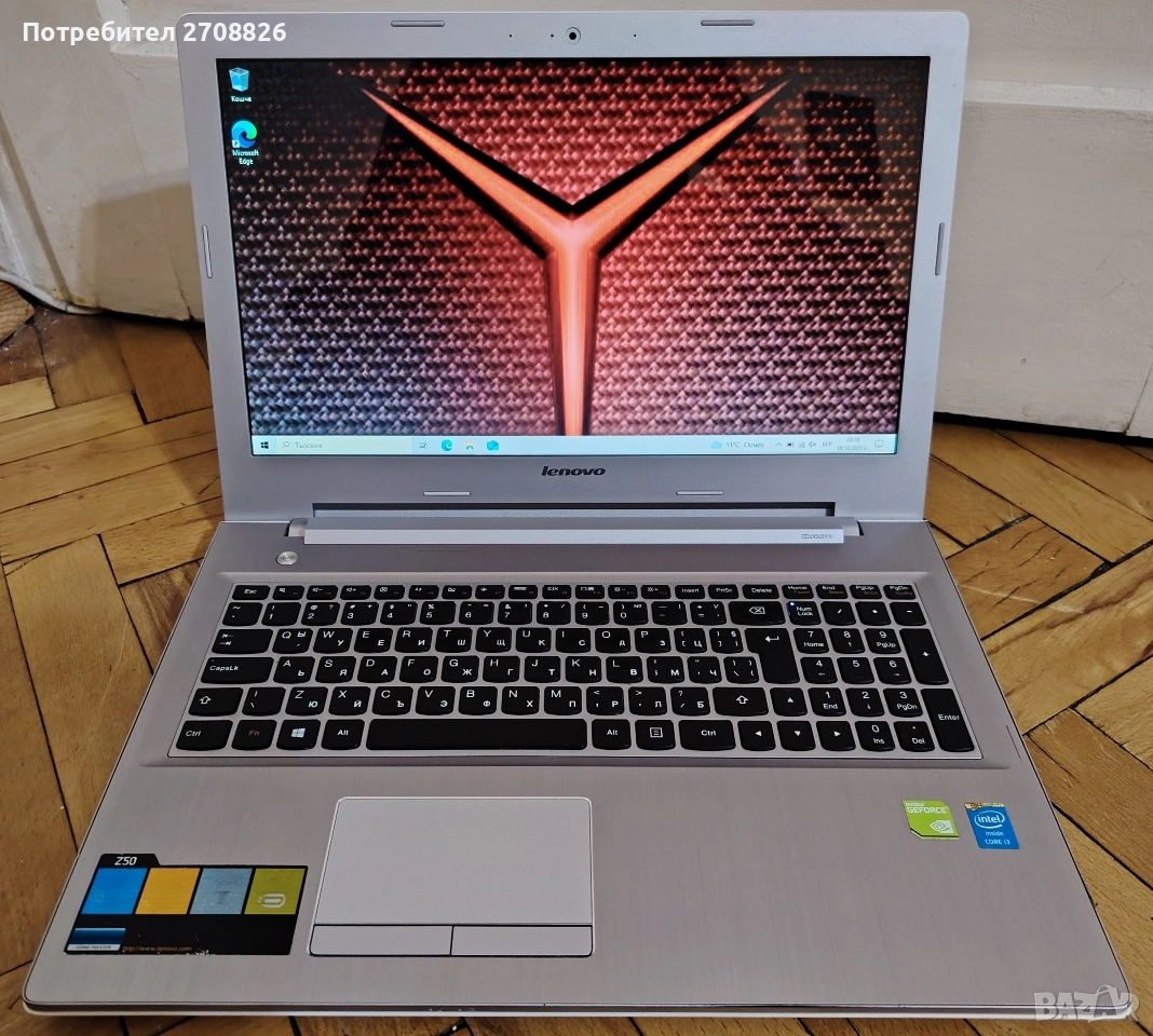 ЧЕРЕН ПЕТЪК ! Много запазен Lenovo Z50-70 с оригинален Windows 11 Home, снимка 1