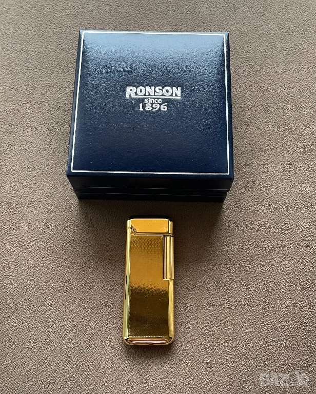 Колекционерска/винтидж запалка RONSON с позлата / RONSON Gold Plated Lighter, FLEET 02, нова, снимка 1