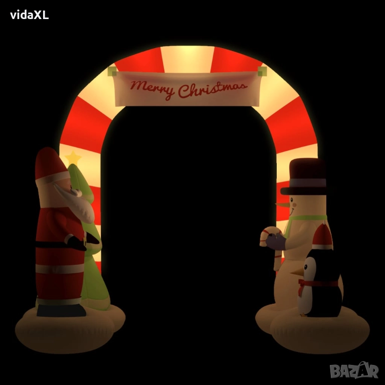 vidaXL Надуваема коледна арка с LED 260 см(SKU:345315), снимка 1