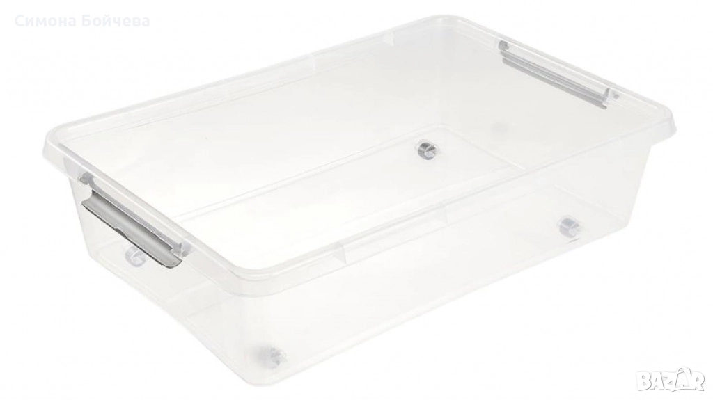 Кутия за съхранение, Keeeper Lars, 29 L, 58 x 39 x 16 cm, с колела и капак, снимка 1