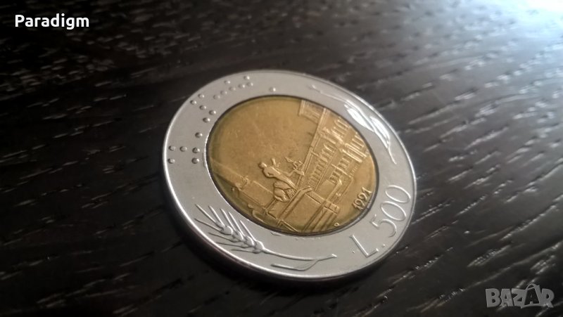 Монета - Италия - 500 лири | 1991г., снимка 1
