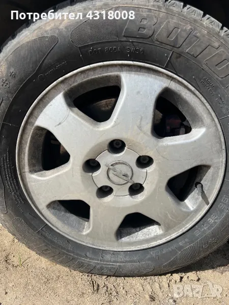 Джанти с зимни гуми 15-ки от зафира , снимка 1