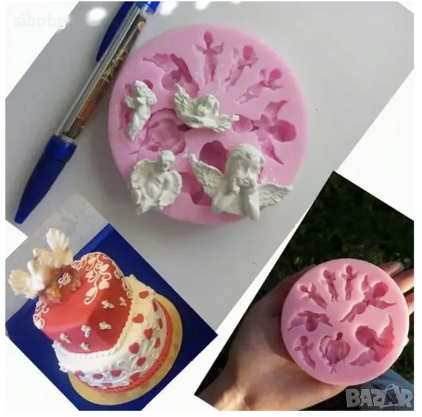 3485    Силиконов молд "8 Ангела", снимка 1