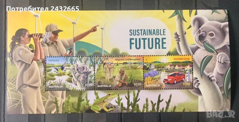 1870. Австралия 2023 ~ “ Фауна. Природа. Устойчиво бъдеще.” , **, MNH, снимка 1