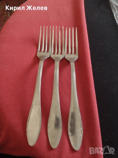 Три вилици от соца перфектно състояние П. Денев Габрово за КОЛЕКЦИЯ ДЕКОРАЦИЯ 42064, снимка 1
