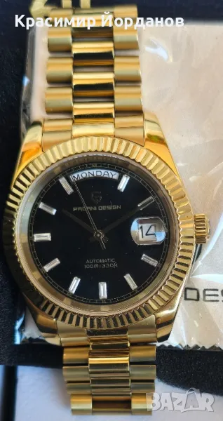 rolex president gold homage automatic 41 mm day date. Seiko NH36A movement, снимка 1