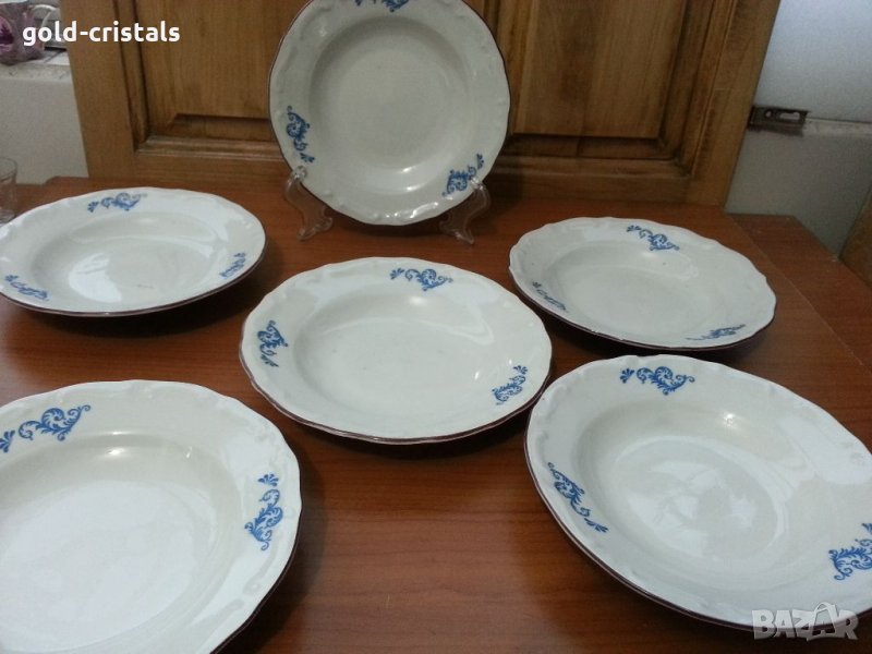 Стар български порцелан чинии дълбоки, снимка 1