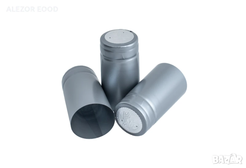 Термосвиваеми капсули Сребристи за стъклени бутилки, снимка 1