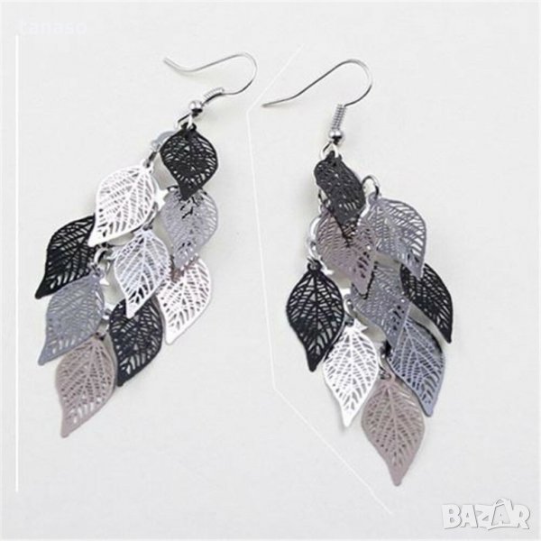 Бохо обеци, цветни листа, снимка 1