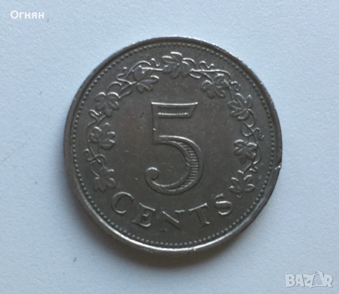 5 цента Малта 1977, снимка 1