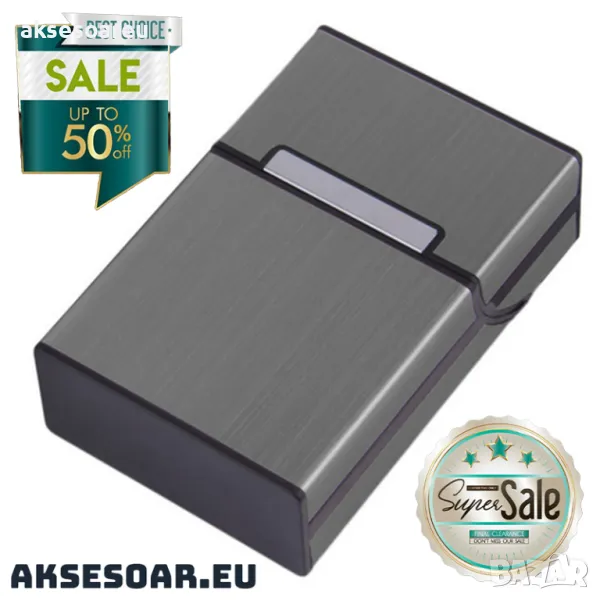 Нова метална кутия табакера с магнитен капак за 80 мм стандартни цигари модна за подарък стилна , снимка 1