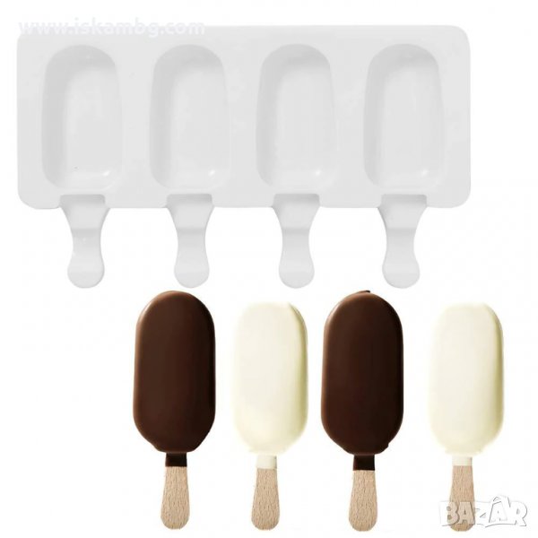 3 ВИДА ескимо сладолед силиконова форма молд калъп за направа на попсикълс popsicle - КОД 3211, снимка 1