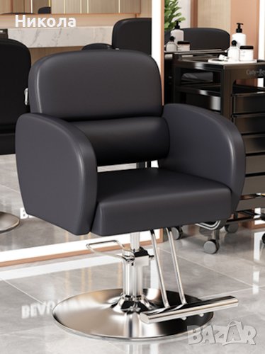 Фризьорски стол с хидравлика - измивна колона и бръснарски стол, снимка 1