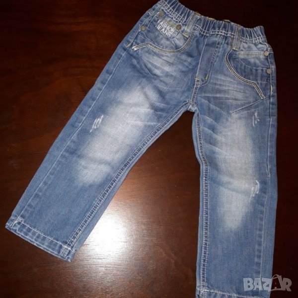 3-4г 104см Дълги панталони тип дънки Цвят синьо Без следи от употреба, снимка 1