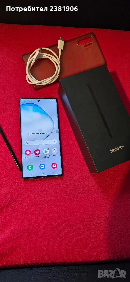 Samsung Galaxy Note10+ 256GB 12GB RAM Aura Black-Като нов!- ПЪЛЕН КОМПЛЕКТ!, снимка 1